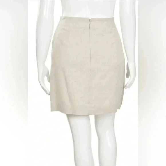 Anthropologie Yoana Baraschi Draped Sash Linen Blend Skirt Size 8 Gold Shimmer - Picture 4 of 15